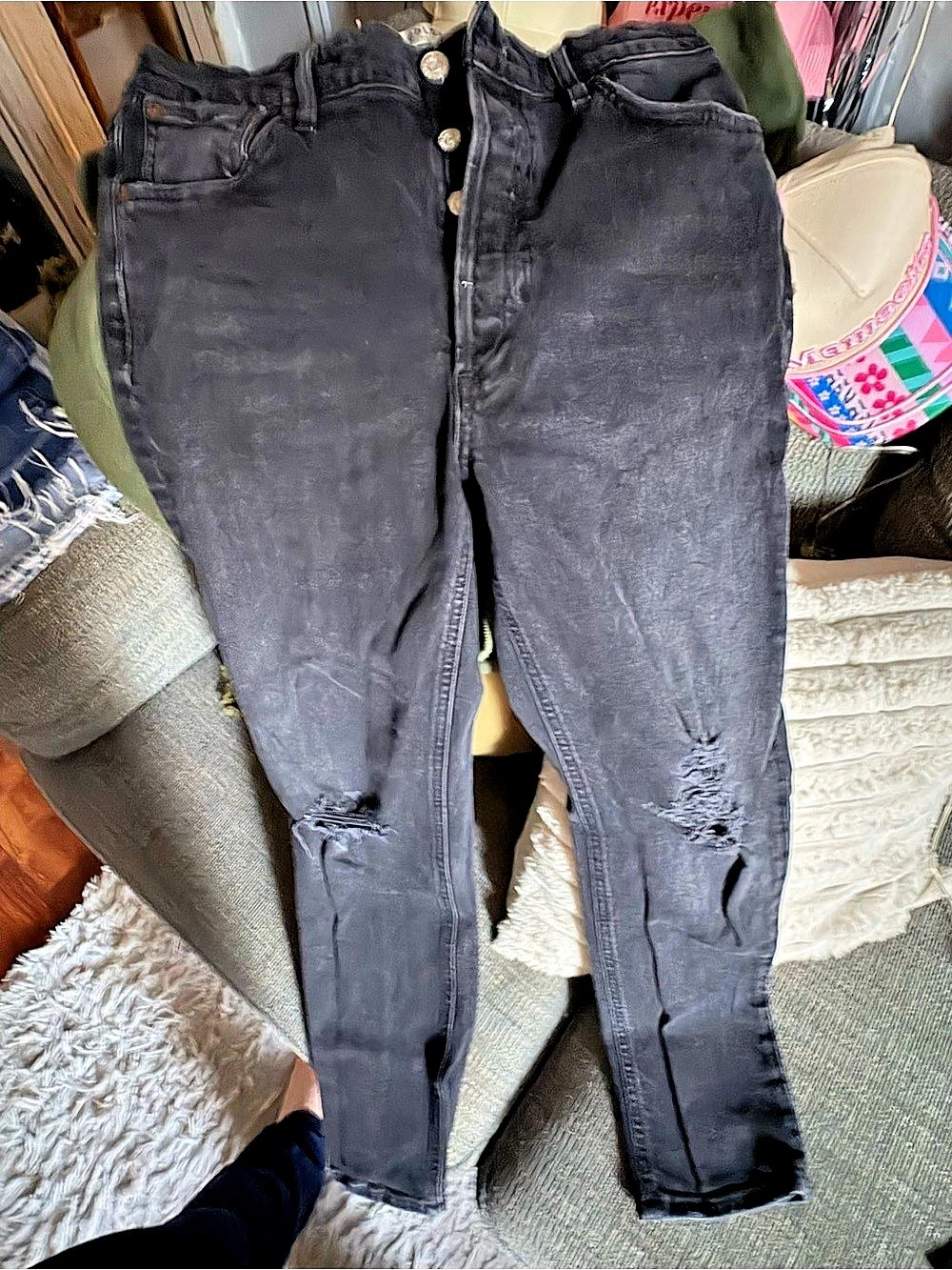 AGOLDE Skinny Jeans in Black Waist 29